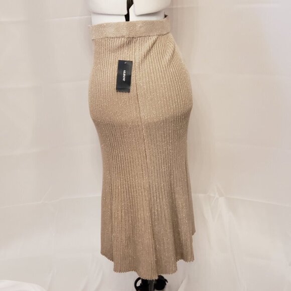 Alfani Metallic Ribbed Sweater Skirt, Size XL - Picture 3 of 9